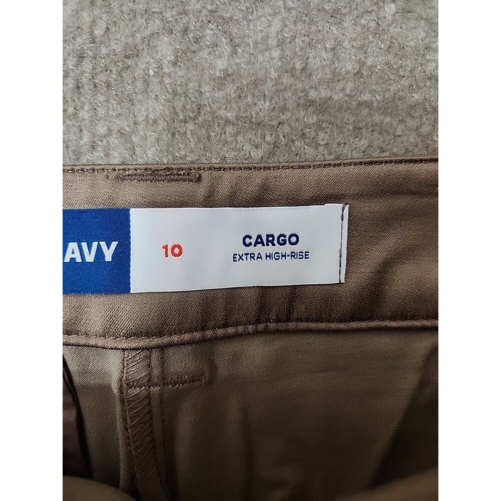 Old Navy Satin Cargo Barrel Wide-Leg Pants Womens 10 Rose Mauve NEW - Picture 9 of 11